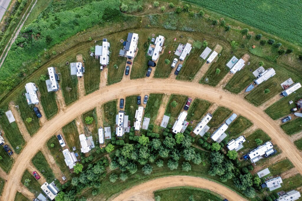 RV Campground Aerial View